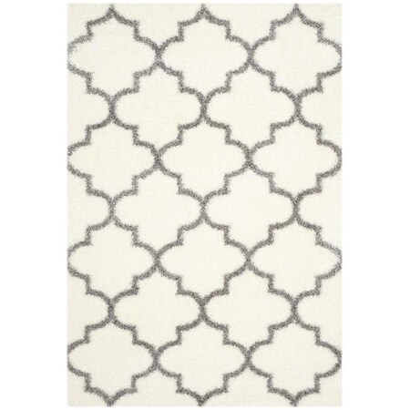 Safavieh Sgm-Montreal Shag Large Rectangle Rugs; Ivory & Grey - 10 x 14 ft. SGM832B-10